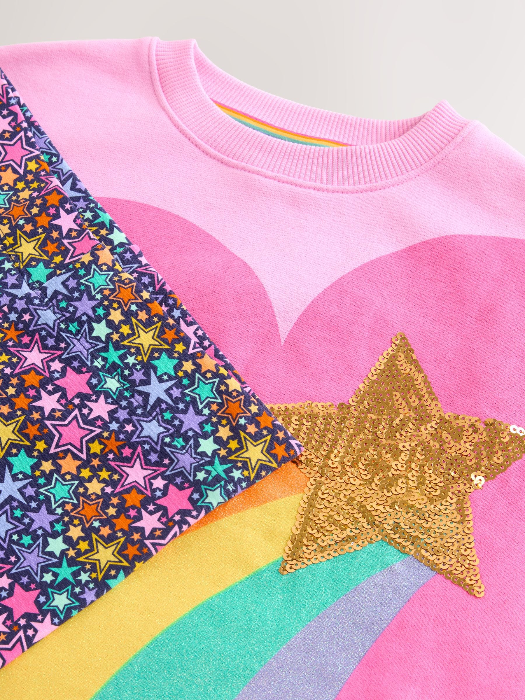 Little Bird by Jools Oliver Pink Rainbow Heart 2 Piece Jumper and Leggings Set image 8