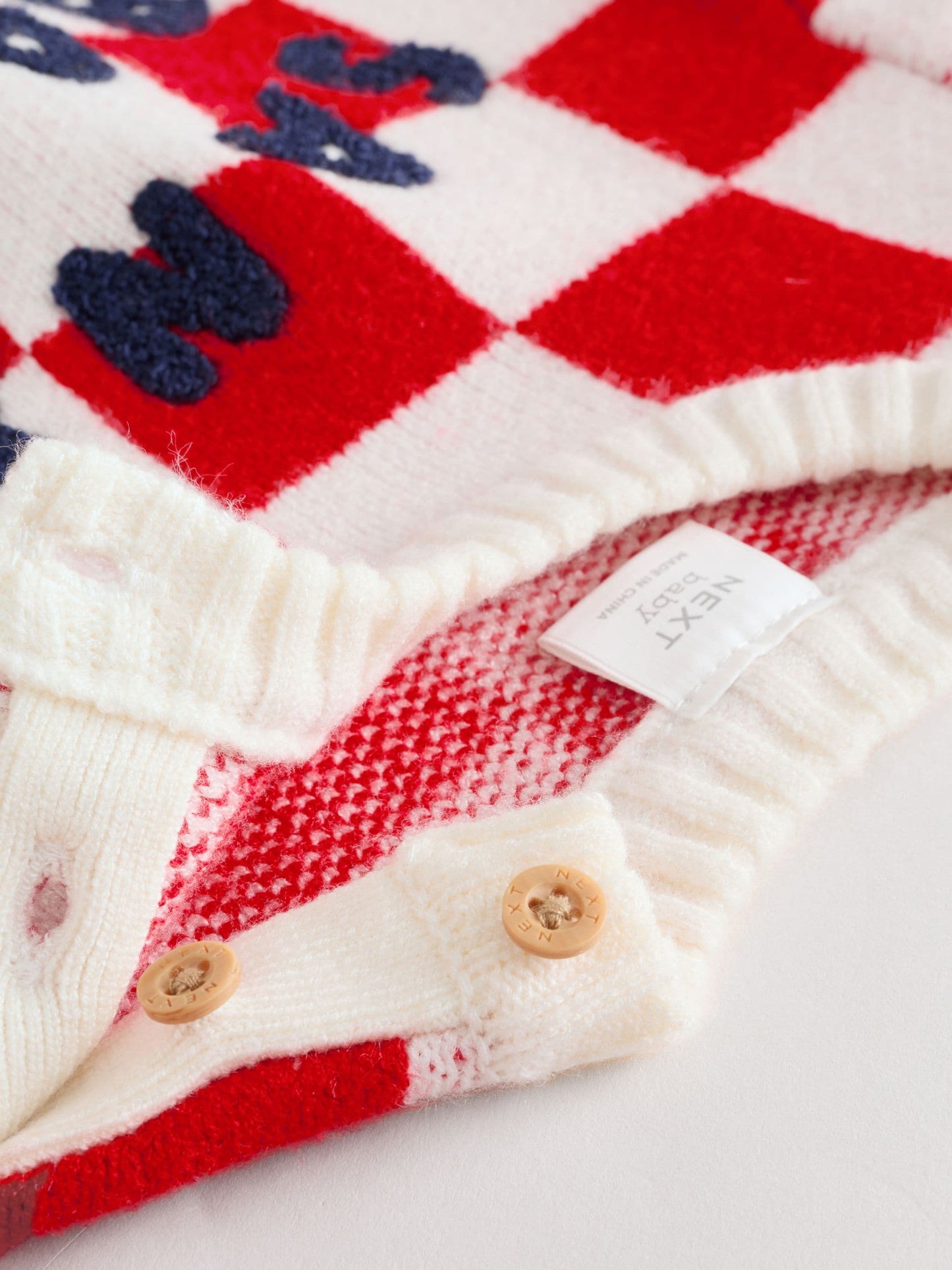 Red Santa Checkerboard Christmas Baby Jumper and Legging Set (0mths-2yrs) image 3