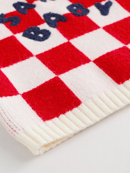 Red Santa Checkerboard Christmas Baby Jumper and Legging Set (0mths-2yrs) image 5