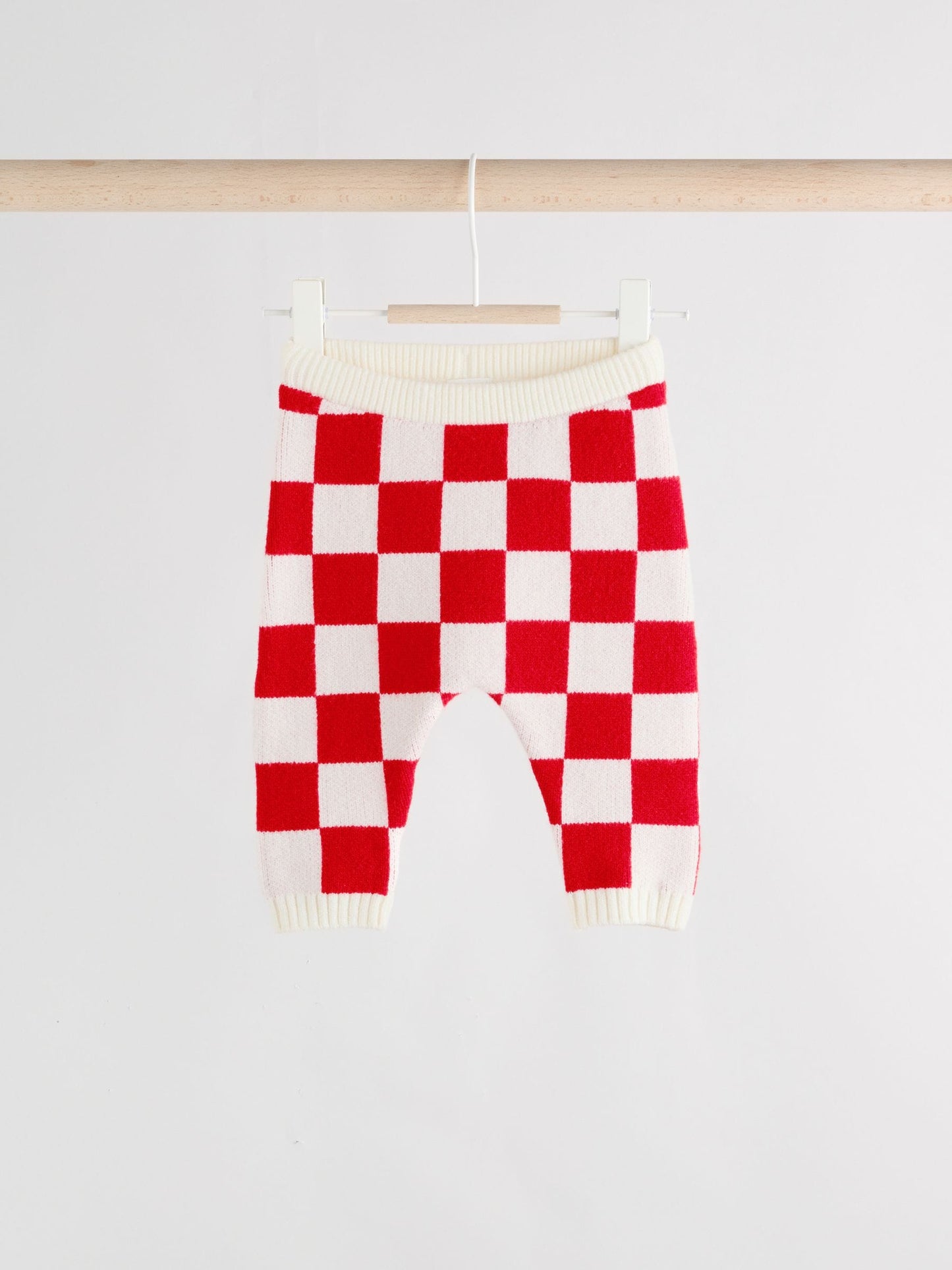 Red Santa Checkerboard Christmas Baby Jumper and Legging Set (0mths-2yrs)