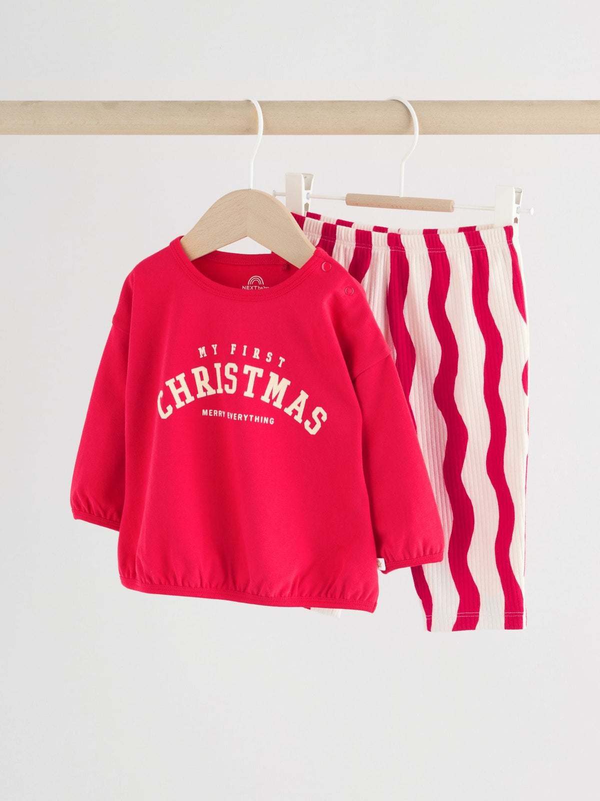 Dsiney Kidz - Red My First Baby Christmas T-Shirt and Leggings Set (0-18mths) image 1