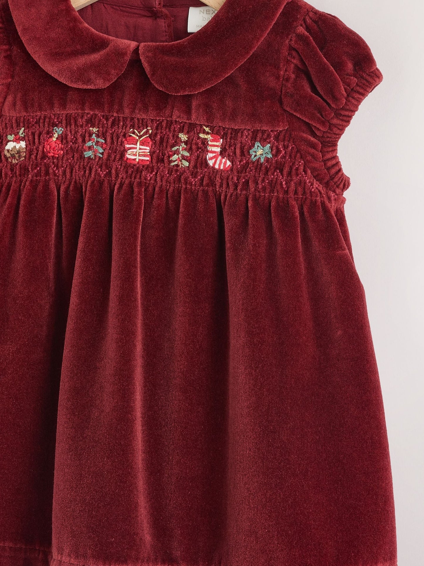 Red Christmas Baby Velvet Dress (0mths-2yrs)