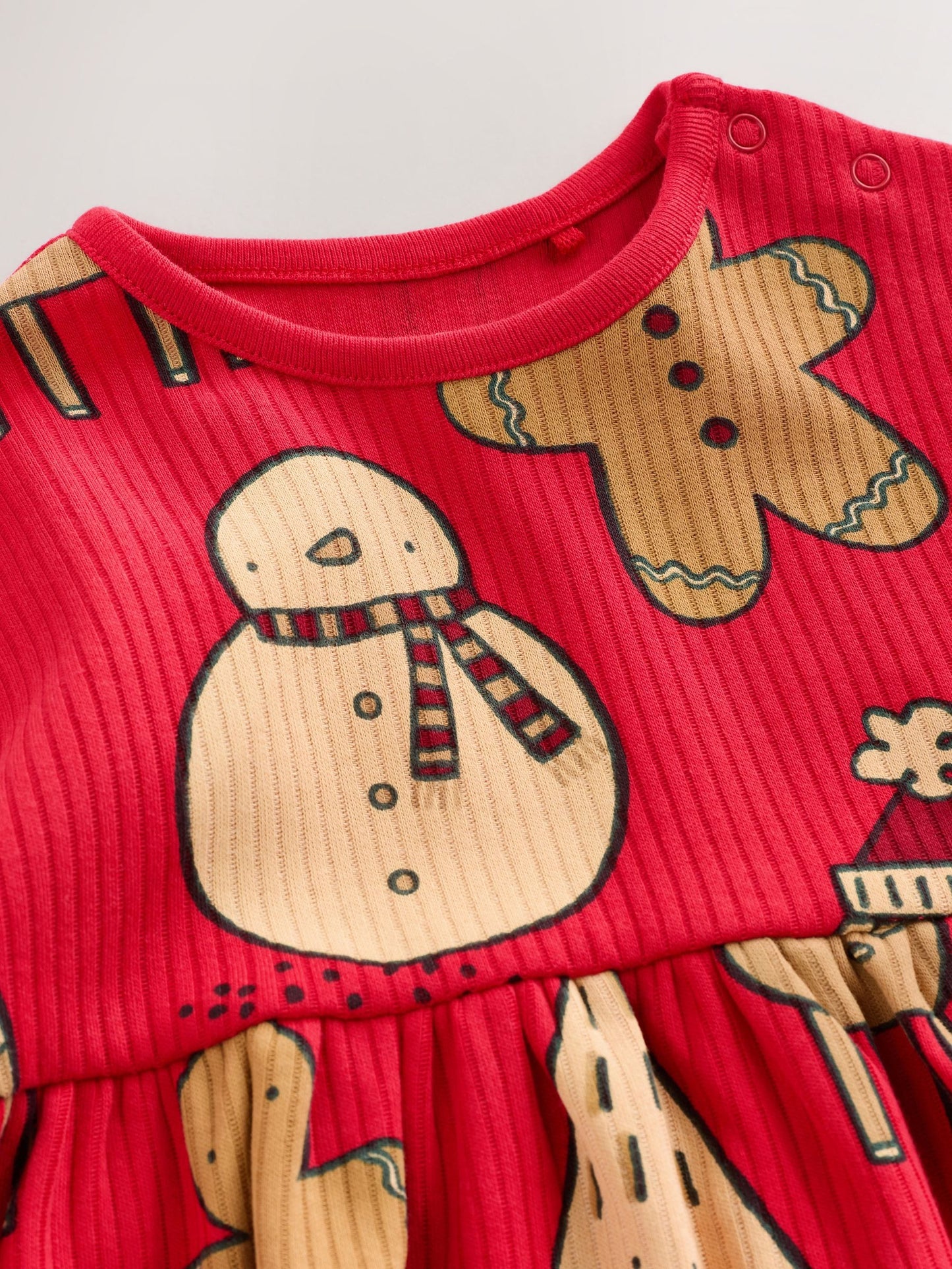 Red Character Baby Christmas Jersey Dress (0mths-2yrs)