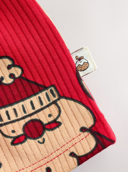 Red Character Baby Christmas Jersey Dress (0mths-2yrs)
