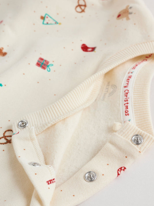 Cream Christmas Sweat and Joggers Baby Set (0mths-2yrs) image 3