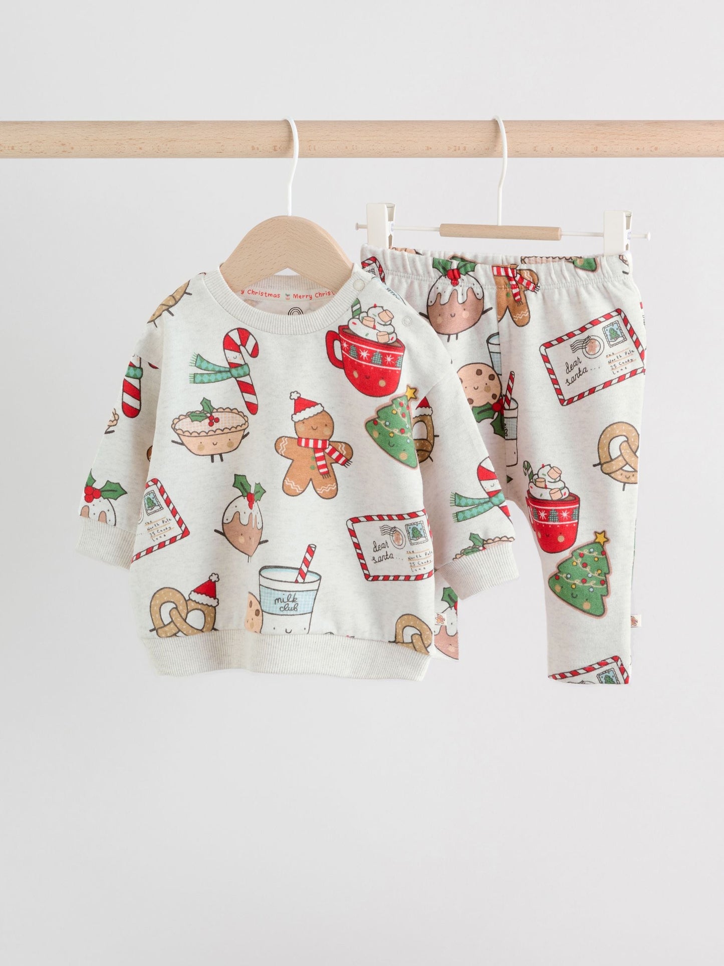 Grey Santa Treats Christmas Sweat and Joggers Baby Set (0mths-2yrs)