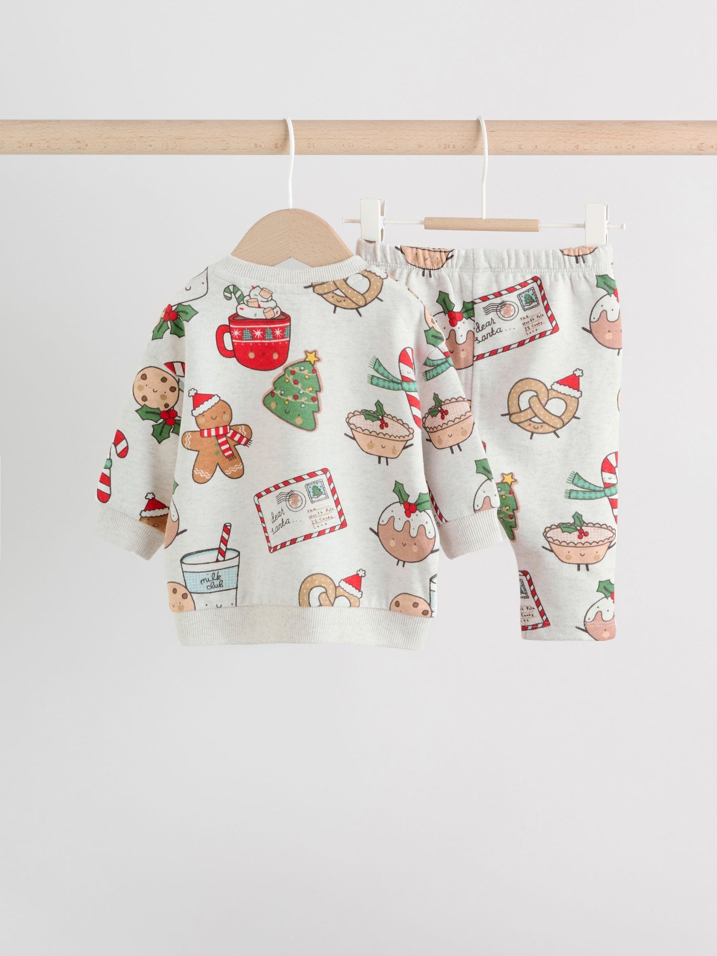 Grey Santa Treats Christmas Sweat and Joggers Baby Set (0mths-2yrs)