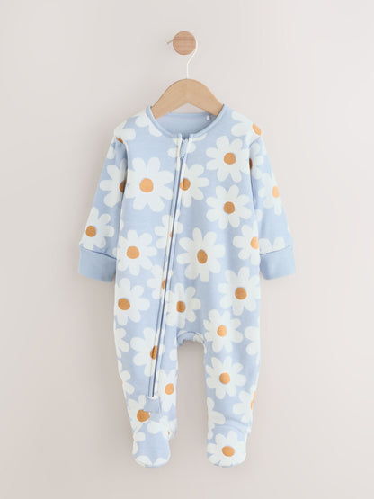 Blue Flower 2.5 TOG Wadded Baby Sleepsuit image 5