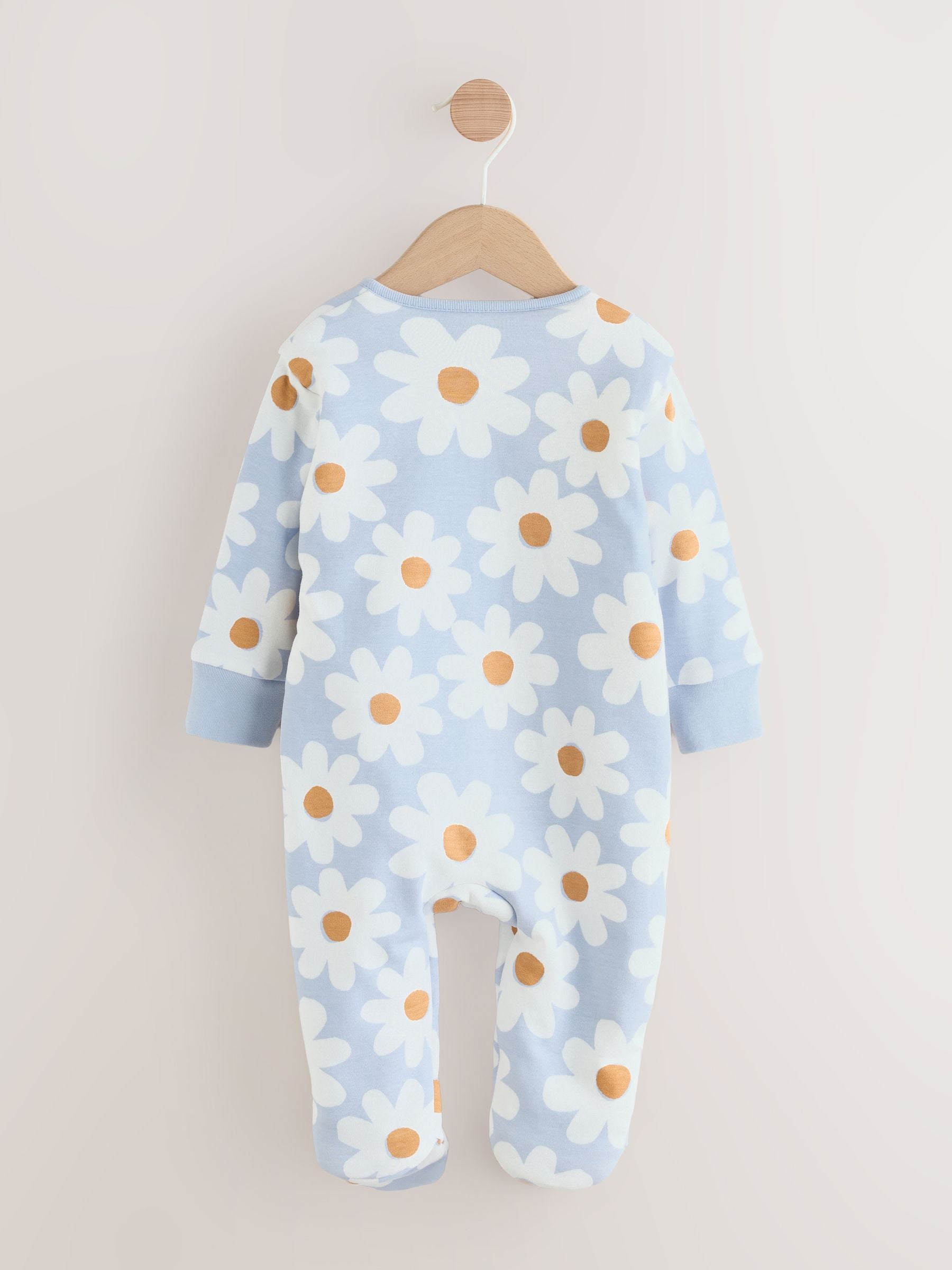 Blue Flower 2.5 TOG Wadded Baby Sleepsuit image 6