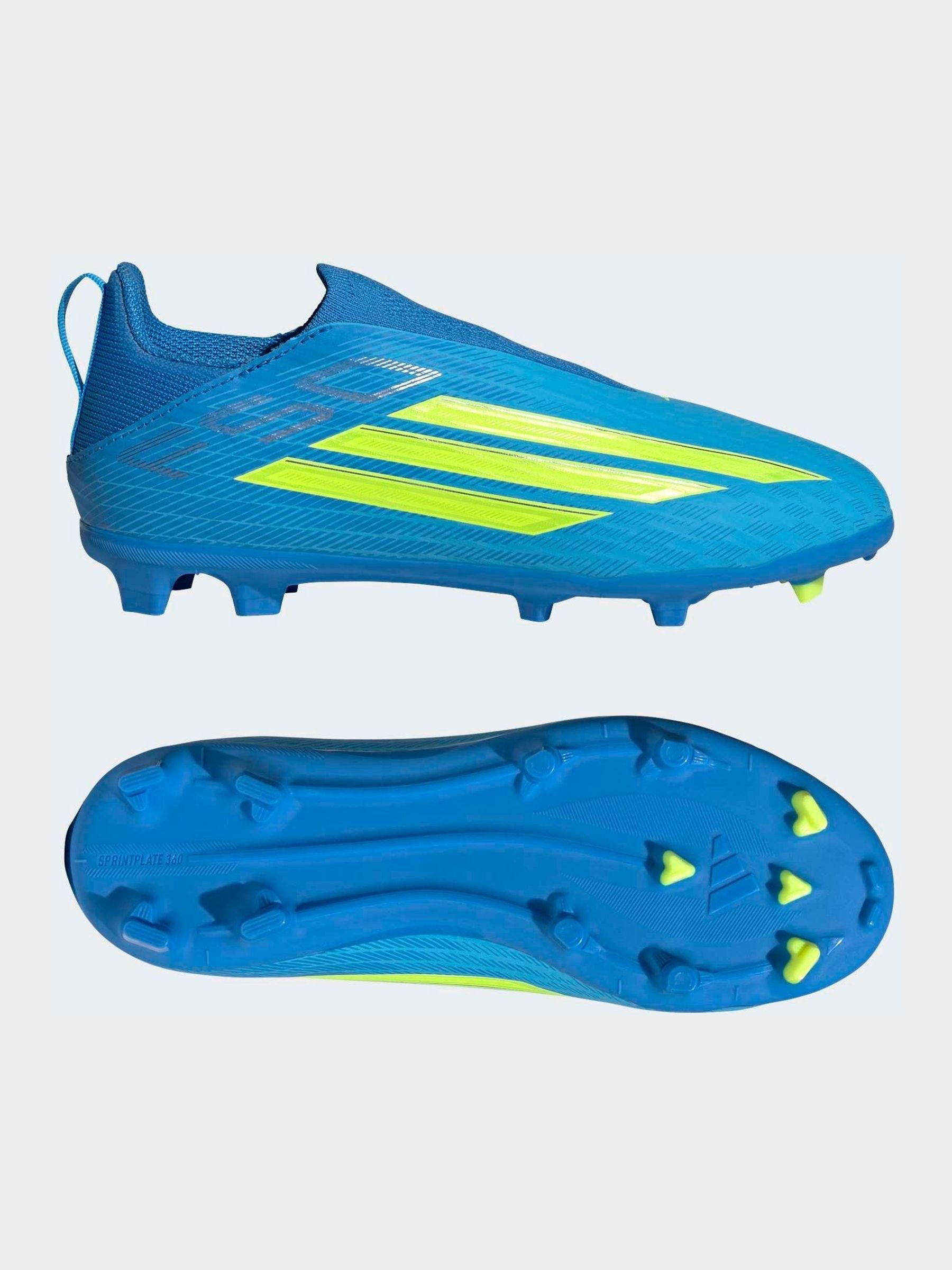 adidas Bright Blue F50 League Laceless Firm Ground / Multi Ground Football Boots image 2