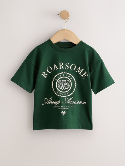 Green Tiger Short Sleeve Graphic T-Shirts 3 Pack (3mths-7yrs) image 4