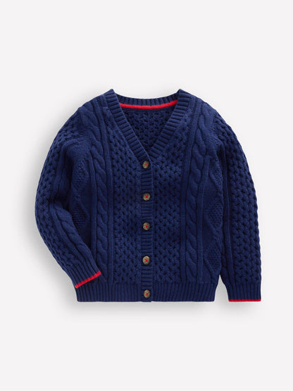 Boden Blue Heritage Cable Cardigan - image 1