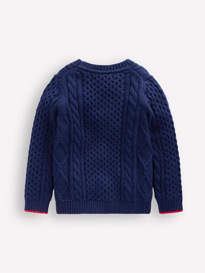 Boden Blue Heritage Cable Cardigan - image 2