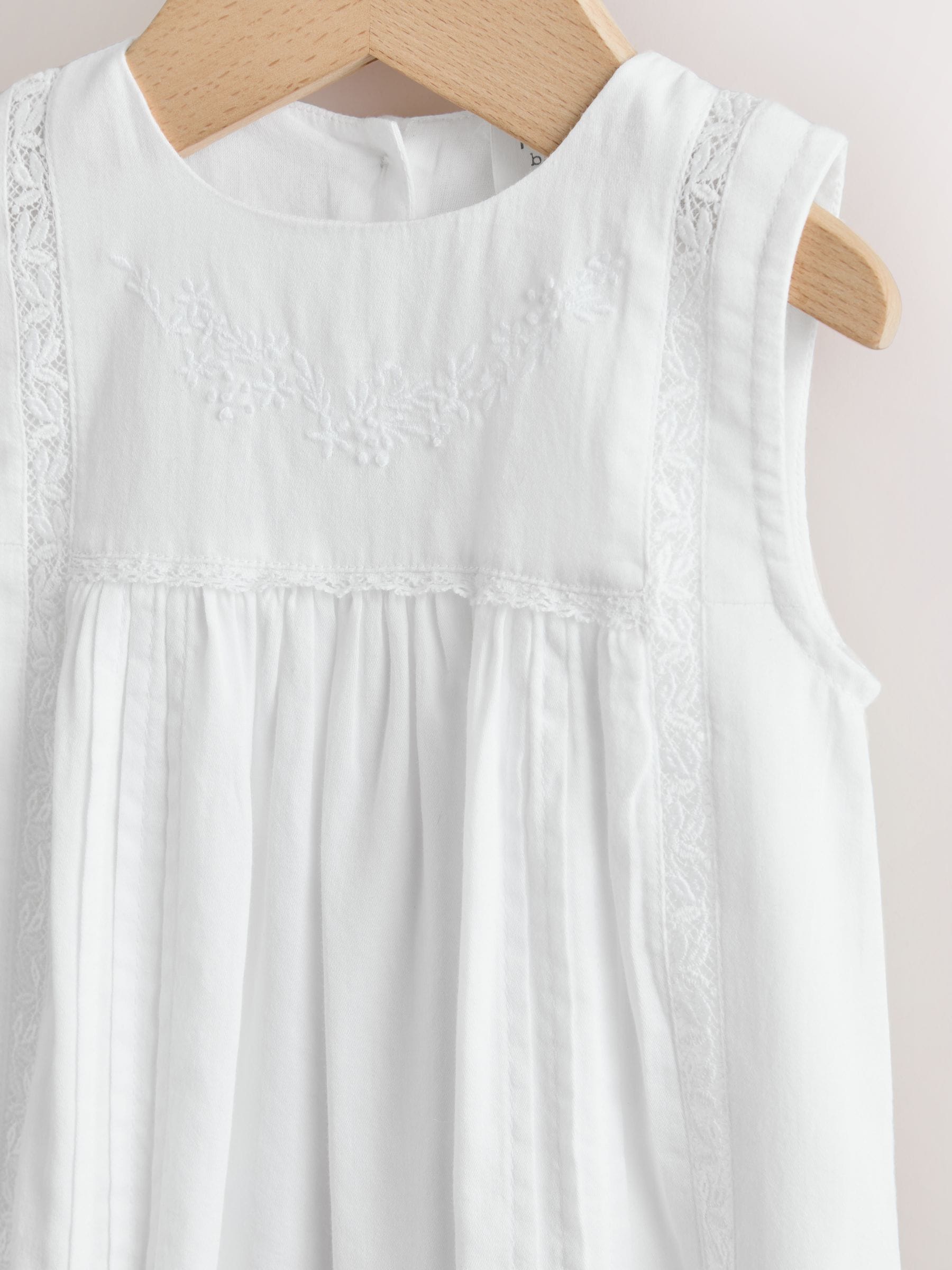 White Lace Woven Baby Romper (0mths-2yrs) image 3