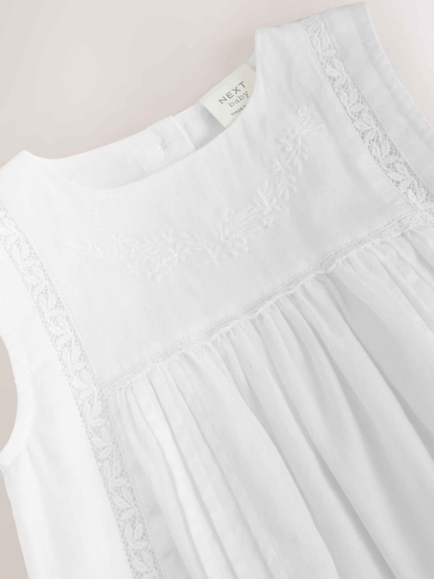 White Lace Woven Baby Romper (0mths-2yrs) image 4