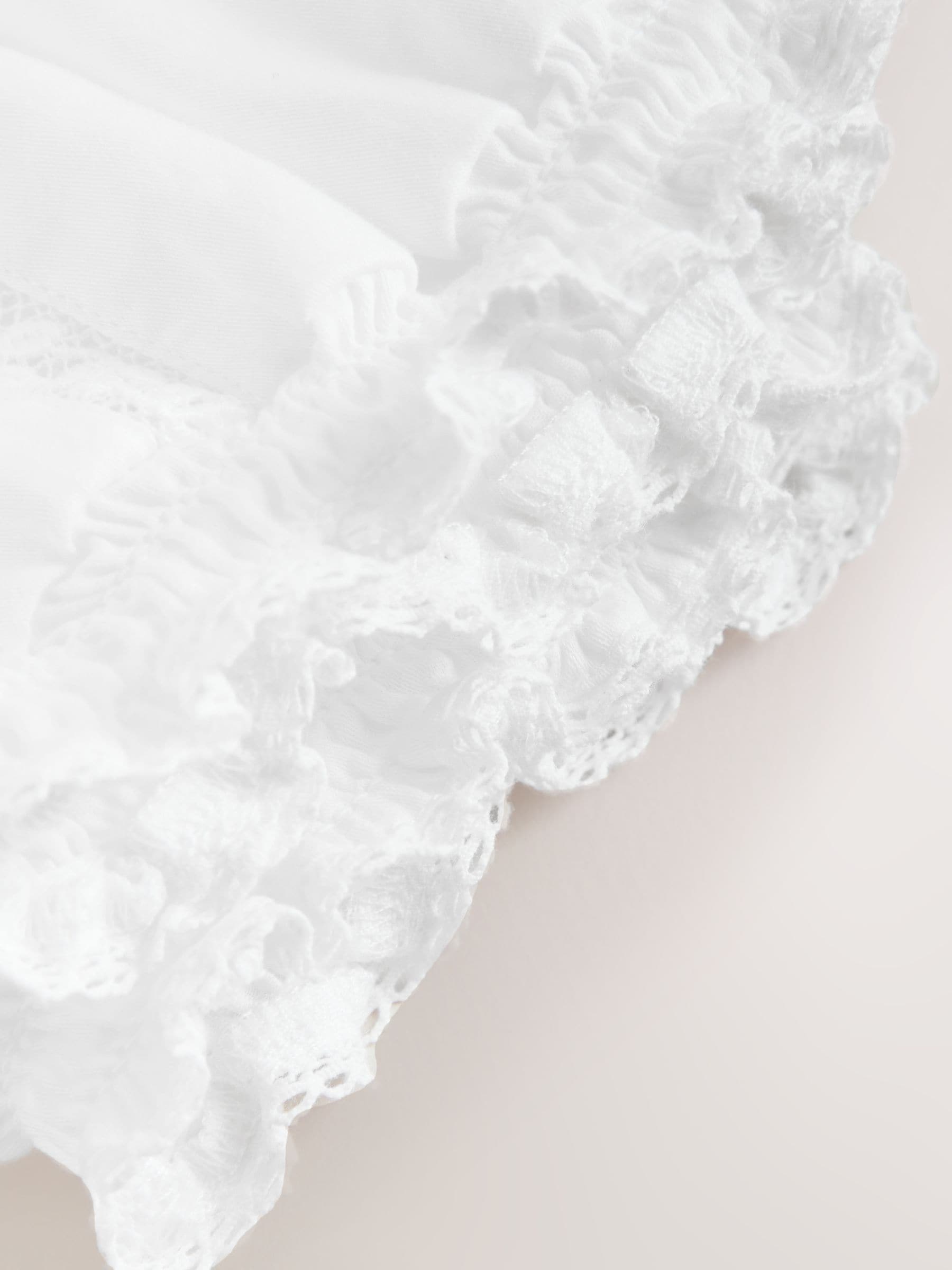 White Lace Woven Baby Romper (0mths-2yrs) image 6