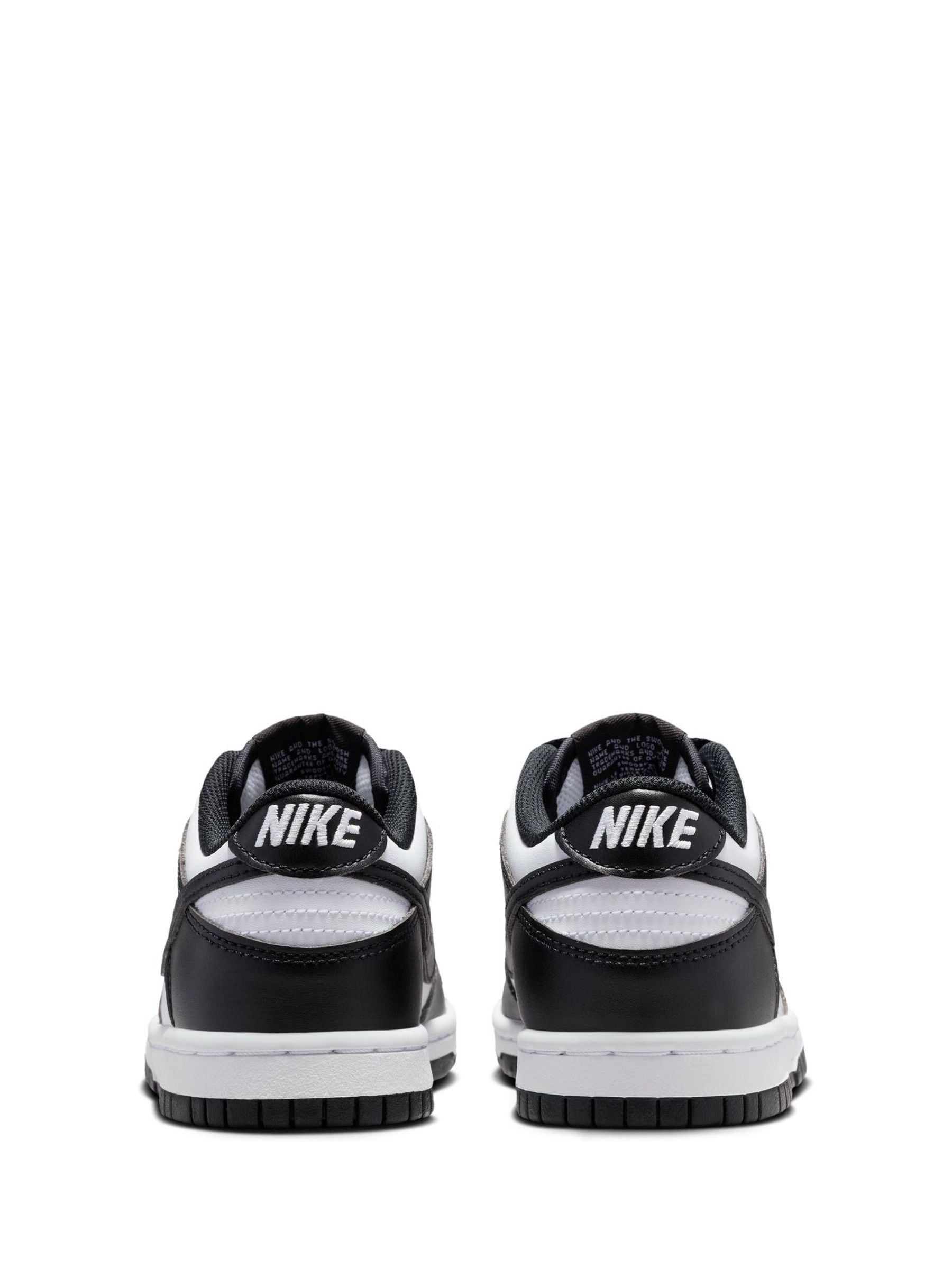 Nike White/Black Youth Dunk Low Trainers image 4