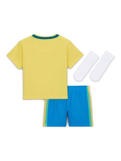 Dsiney Kidz - Nike Yellow Brazil Stadium Home Football Kit 3 Piece image 2