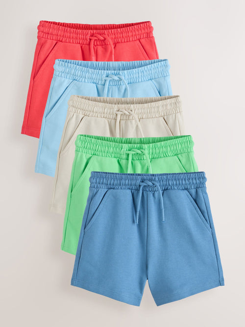 Red/Green Jersey Shorts 5 Pack (3mths-7yrs) image 1