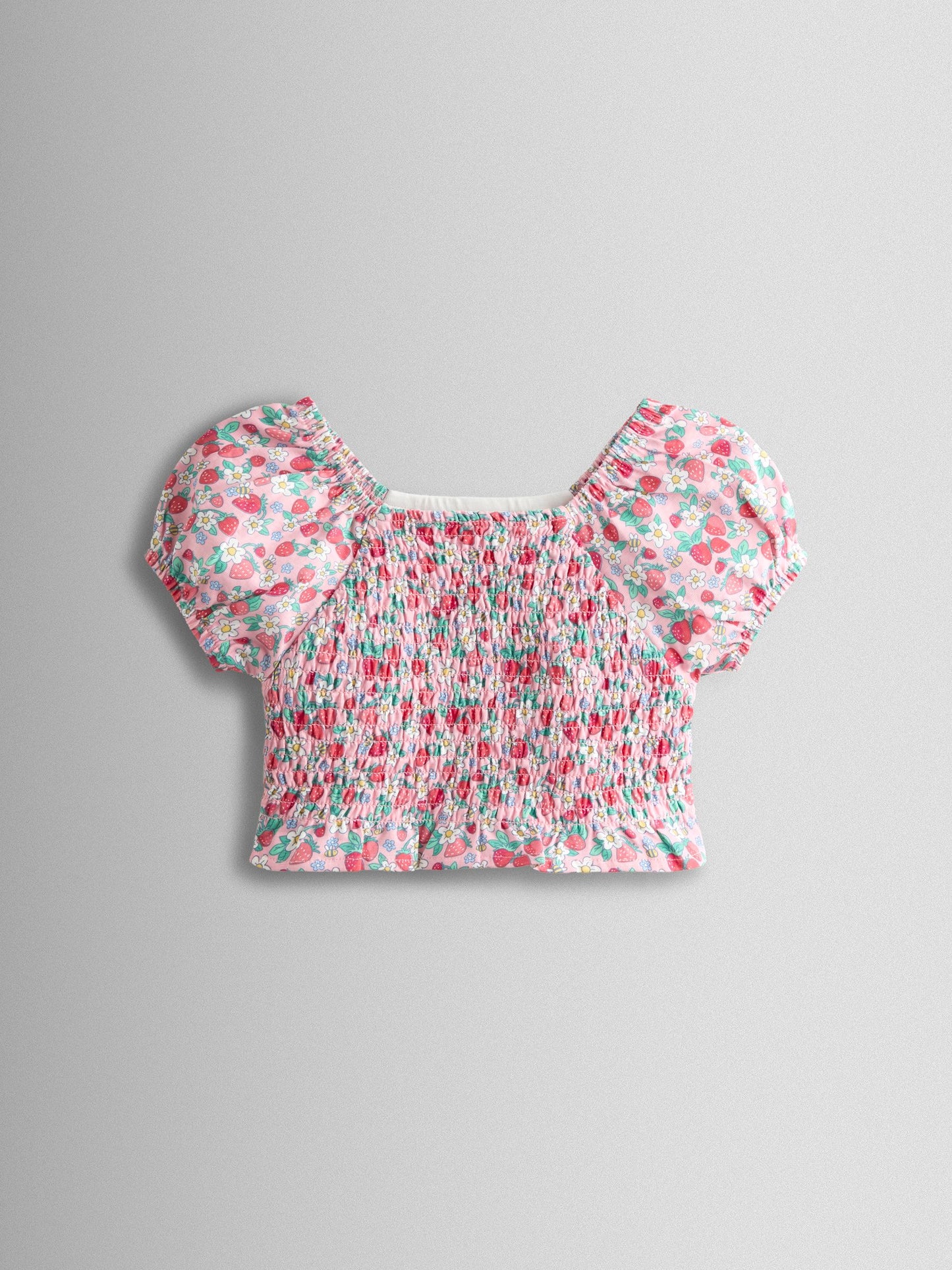 Dsiney Kidz - JoJo Maman Bébé Pink Smocked Cap Sleeve Top & Skort Set image 2