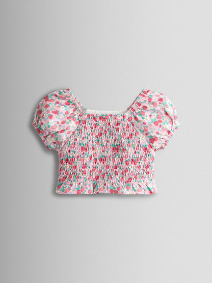 Dsiney Kidz - JoJo Maman Bébé Pink Smocked Cap Sleeve Top & Skort Set image 2