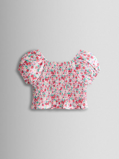 Dsiney Kidz - JoJo Maman Bébé Pink Smocked Cap Sleeve Top & Skort Set image 3