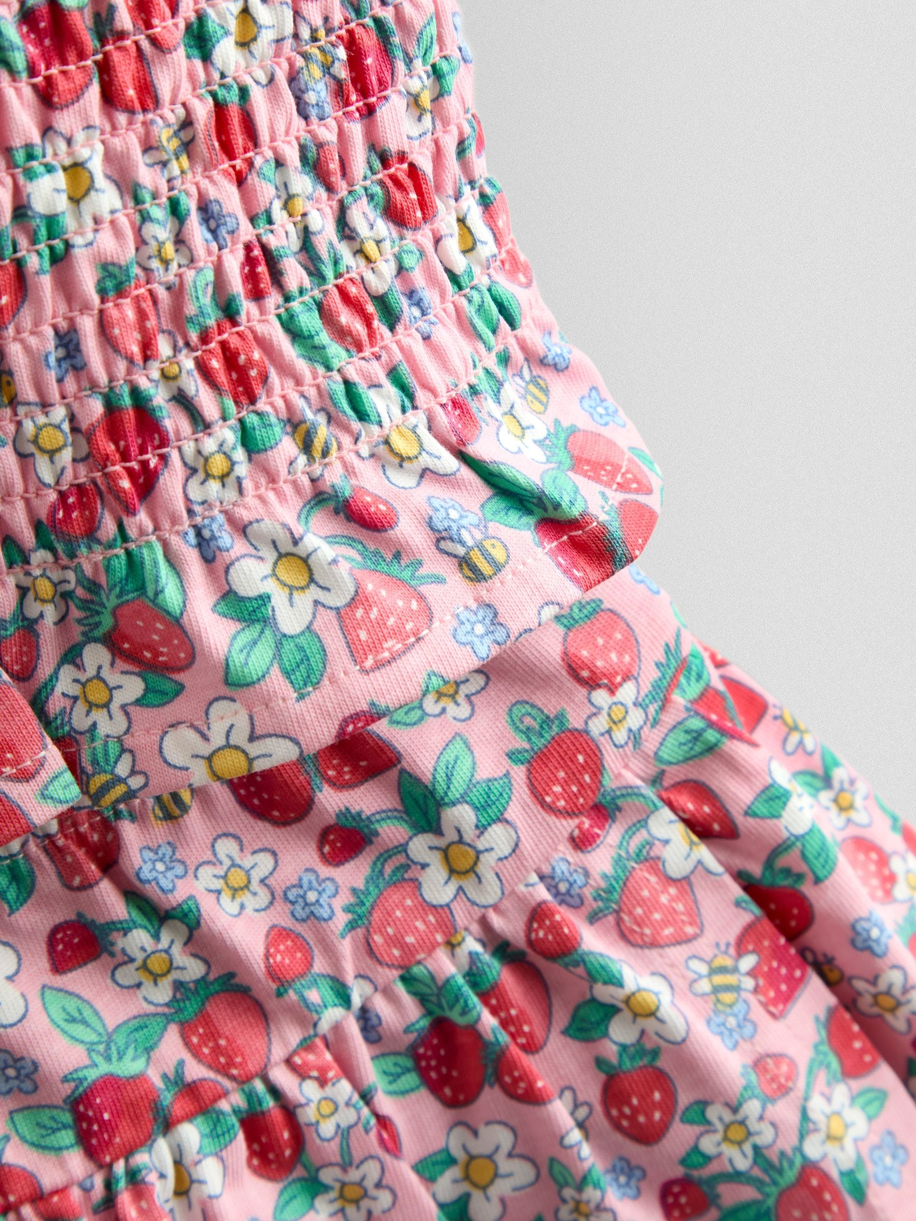 Dsiney Kidz - JoJo Maman Bébé Pink Smocked Cap Sleeve Top & Skort Set image 6