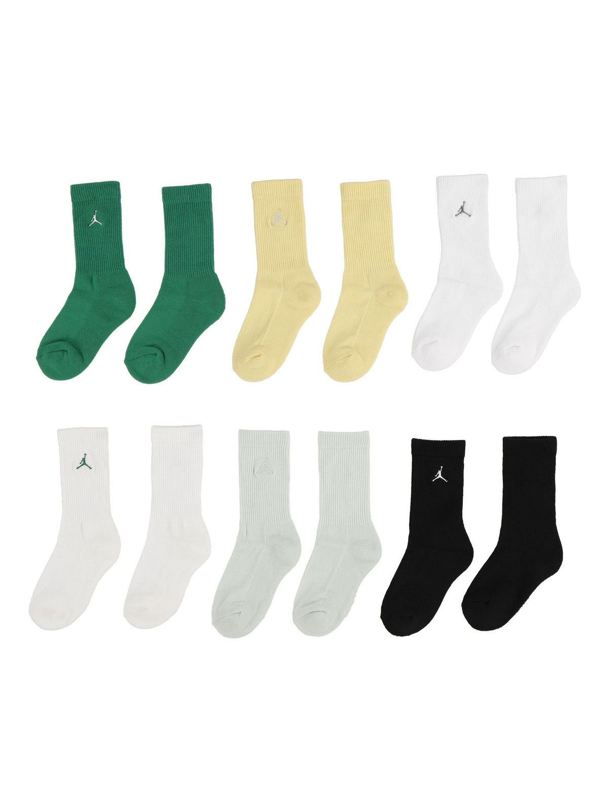 Jordan Green Everyday Essentials Crew Socks 6 Pack - image 1