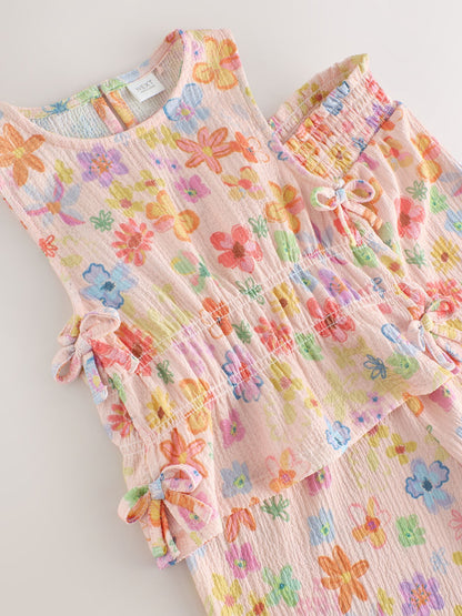 Flower Print Top And Wide Leg Trousers Set (3-16yrs) image 9