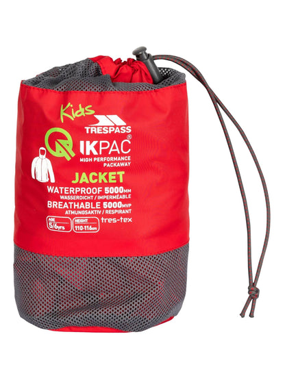 Dsiney Kidz - Trespass Red Qikpac Jacket Packaway TP75 image 3