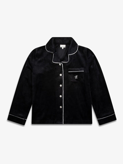 The Little Tailor Black Luxury Soft Touch Velour Pyjamas - image 4