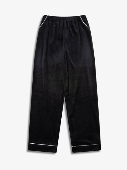 The Little Tailor Black Luxury Soft Touch Velour Pyjamas - image 5