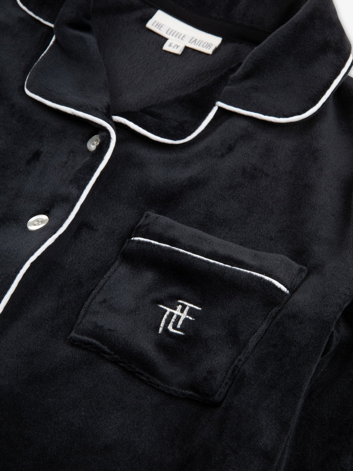 The Little Tailor Black Luxury Soft Touch Velour Pyjamas - image 6