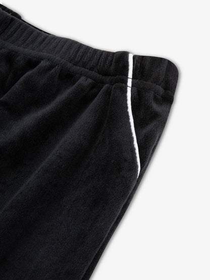 The Little Tailor Black Luxury Soft Touch Velour Pyjamas - image 9
