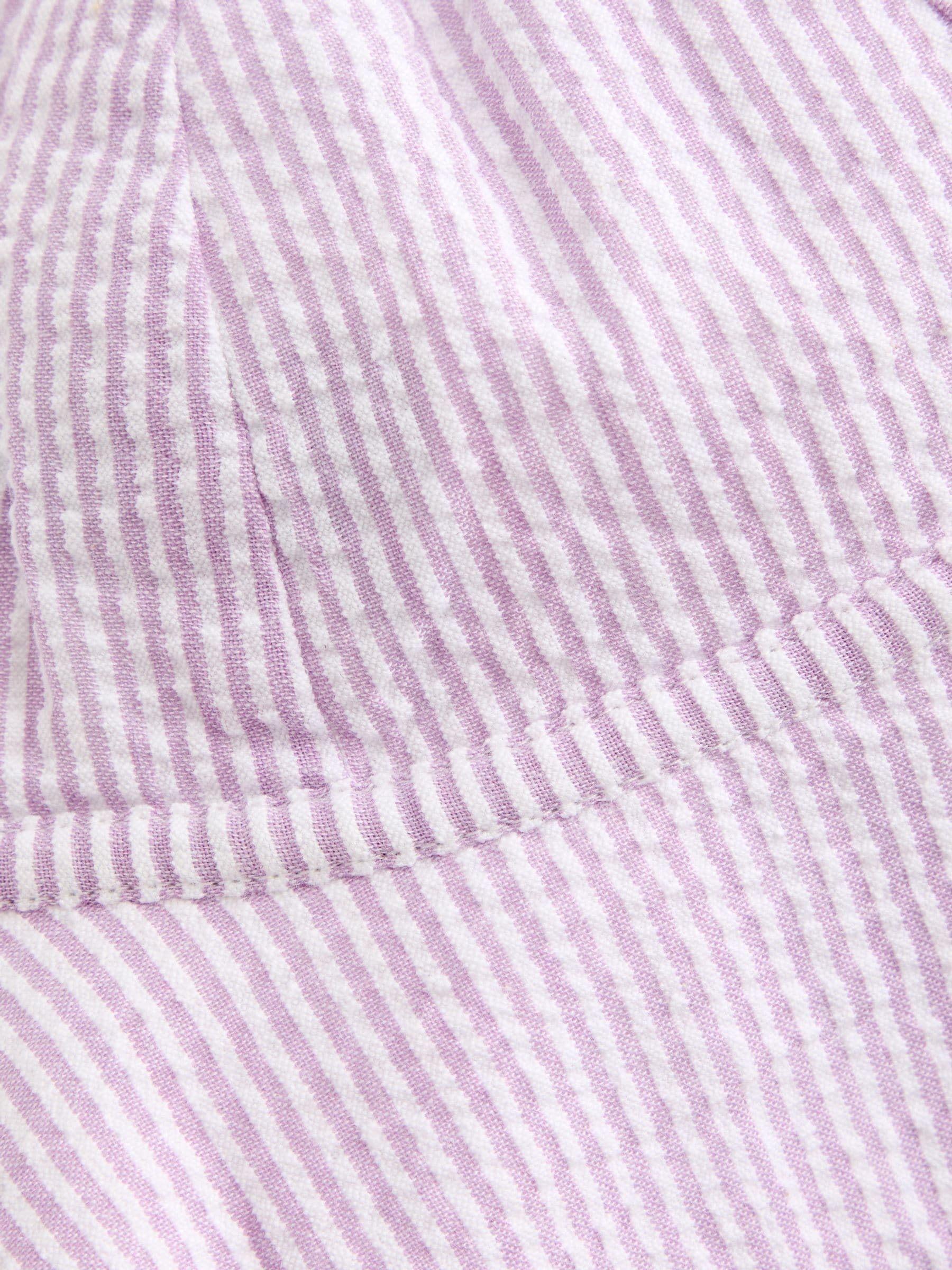 JoJo Maman Bébé Lilac Stripe Floppy Sun Hat image 4