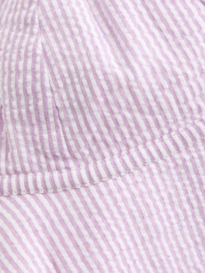 JoJo Maman Bébé Lilac Stripe Floppy Sun Hat image 4