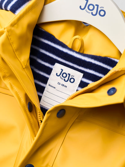 Dsiney Kidz - JoJo Maman Bébé Bright Yellow Waterproof Cosy Lined Fisherman's Jacket image 4
