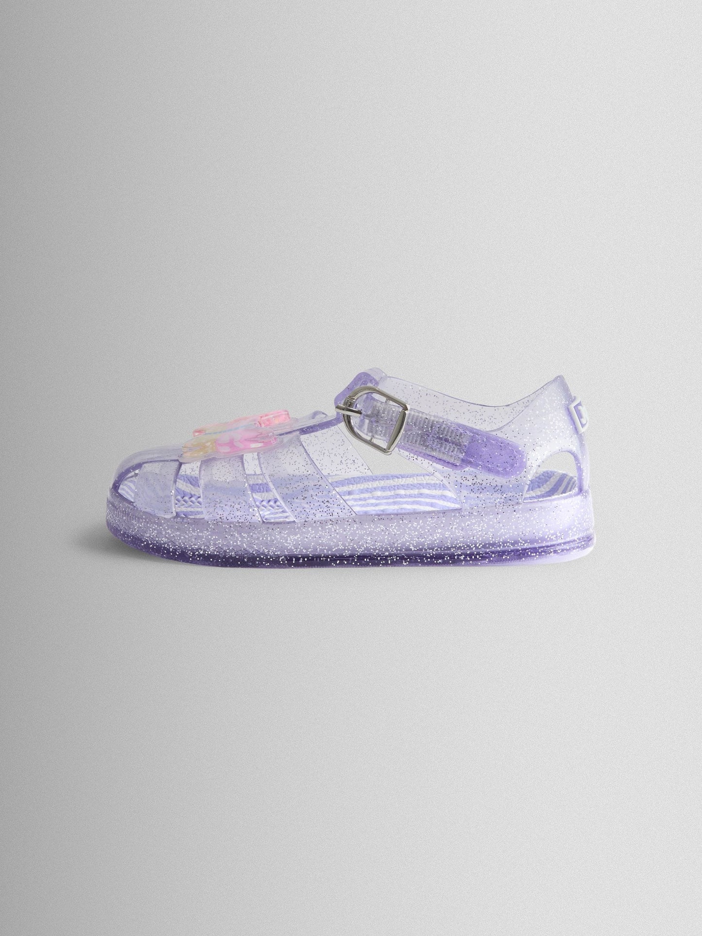 JoJo Maman Bébé Purple Butterfly 3D Jelly Sandals image 4