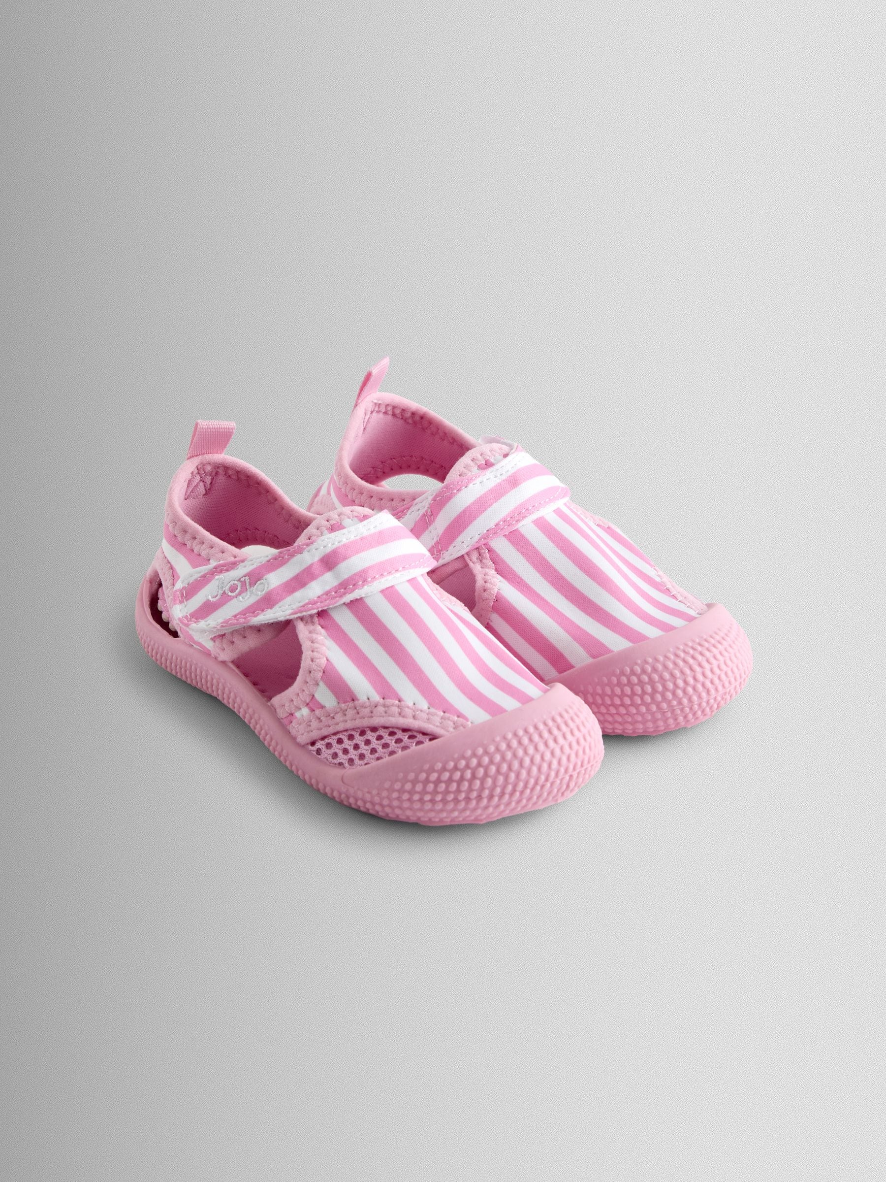 JoJo Maman Bébé Pink Wide Stripe Water Shoes image 1
