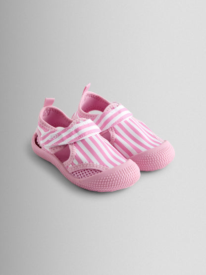 JoJo Maman Bébé Pink Wide Stripe Water Shoes image 1