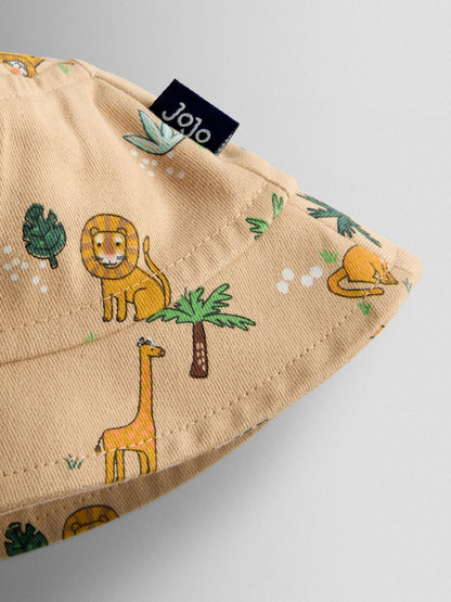 JoJo Maman Bébé Ecru Safari Bucket Hat image 3