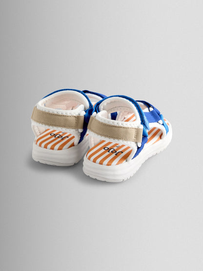 JoJo Maman Bébé Blue Colourblock Adjustable Strap Sandals image 2