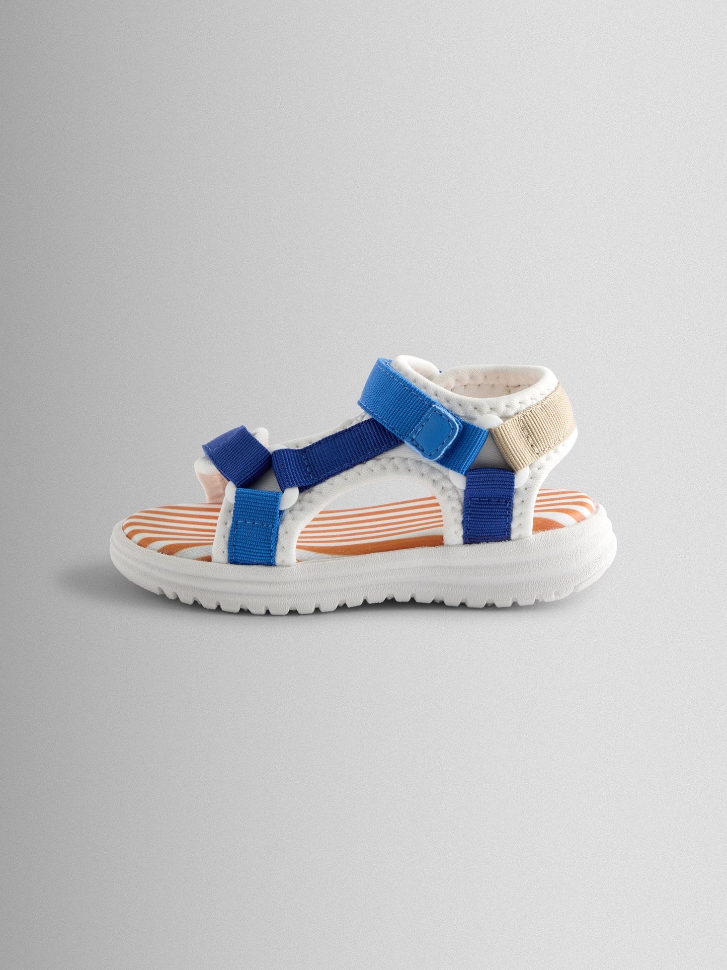JoJo Maman Bébé Blue Colourblock Adjustable Strap Sandals image 4