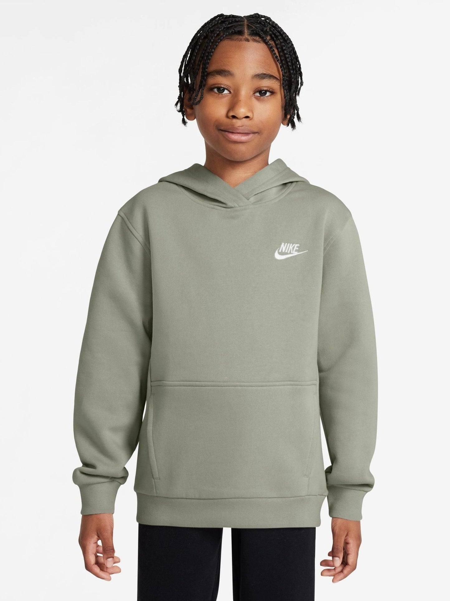 Dsiney Kidz - Nike Spruce Fog Grey Club Fleece Pullover Hoodie image 1