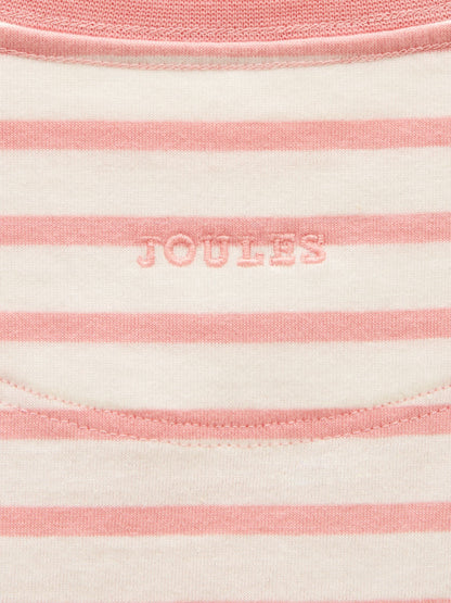 Joules Official Badminton Pink & Cream Stripe Horse Applique T-shirt image 6