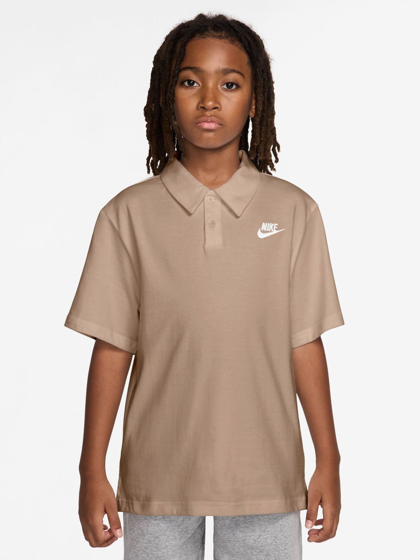 Dsiney Kidz - Nike Brown Club Short Sleeve Knit Polo Shirt image 1