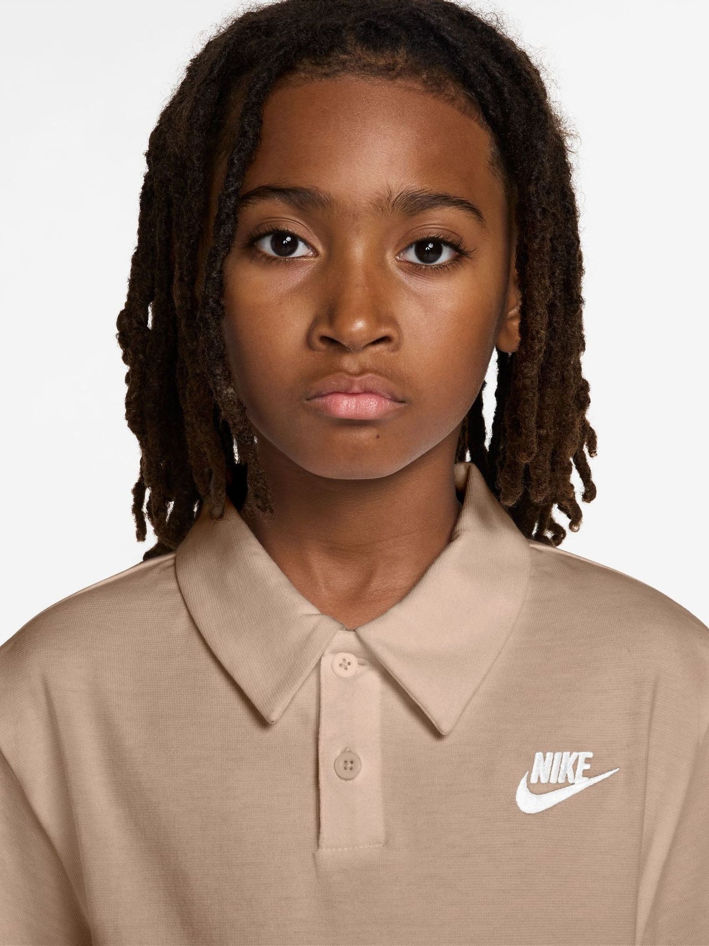 Dsiney Kidz - Nike Brown Club Short Sleeve Knit Polo Shirt image 3
