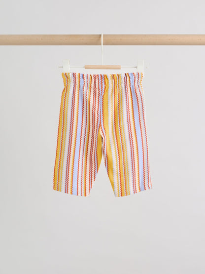 Rust Brown Short Sleeve Baby Top And Wide Leg 2 Piece Set (0mths-2yrs) image 5