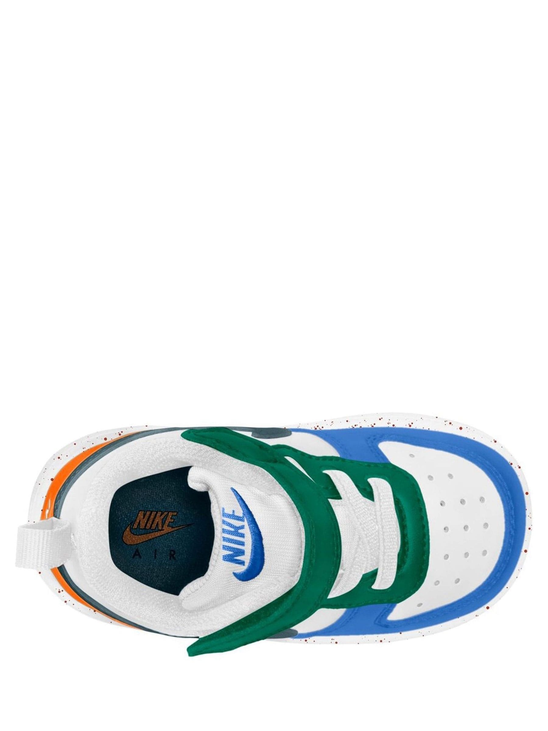 Nike White/Blue Green Infant Court Borough Low Recraft Trainers image 3