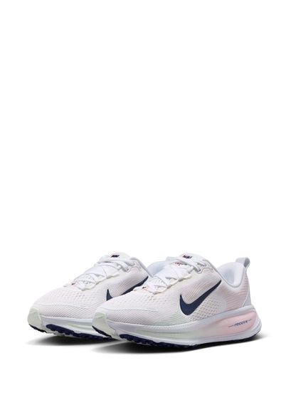 Nike White/Pink Youth Vomero 18 Road Running Trainers image 2